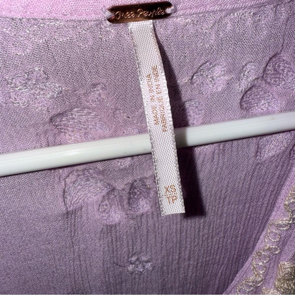 Free People Fable Dusty Lavender Embroidered Maxi Dress - Picture 12 of 16